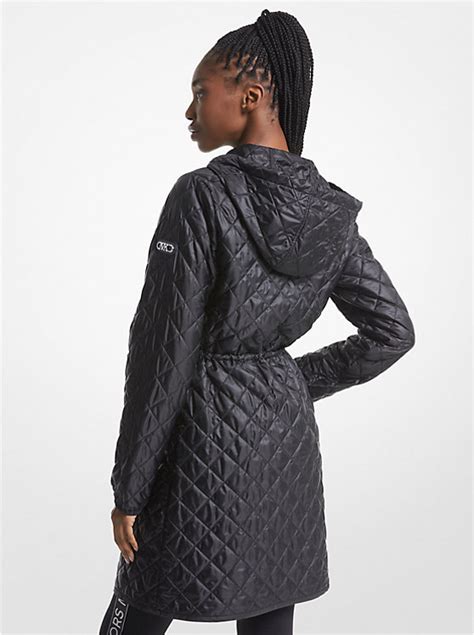 michael kors hooded packable quilted anorak|Michael Kors anorak.